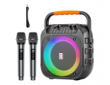 JYX φορητό ηχείο T26-T με 2x μικρόφωνα, 20W, 4000mah, LED, μαύρο - Image - Audio