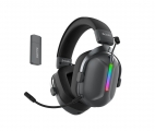 SADES gaming headset Defender, ασύρματα &amp; ενσύρματα, 50mm, 1050mAh, RGB, multi-platform, μαύρο - Περιφερειακά PC