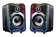 POWERTECH ηχεία PT-1575 με RGB φωτισμό, 2x 5W, Bluetooth &amp;amp; USB/USB-C, μαύρα - Image - Audio