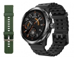 ULEFONE smartwatch Armor Watch Pro, 2x λουράκια, heart rate, 1.50 AMOLED, GPS, 5 ΑΤΜ/IP68/IP69K/MIL-STD-810H, μαύρο - Smartwatches