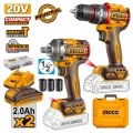 Εργαλεία Compact Μπαταρίας 20V Li-Ion Σετ 2 τεμ. - Set Εργαλείων Μπαταρίας