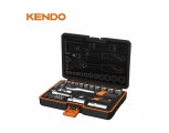 Kendo 90591 Σετ Καστάνια με Καρυδάκια 1/4′ &amp; 3/8′ 45TMX - Socket sets(Collections) - Sockets
