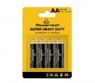 POWERTECH μπαταρίες Zinc Carbon Super Heavy Duty PT-1219, AA, 1.5V, 4τμχ - Μπαταρίες