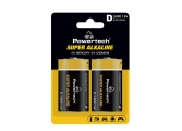 POWERTECH αλκαλικές μπαταρίες Super Alkaline PT-1217, LR20, 1.5V, 2τμχ - Alkaline / Rechargeable batteries