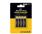 POWERTECH αλκαλικές μπαταρίες Super Alkaline PT-1213, AAA, 1.5V, 4τμχ - Alkaline / Rechargeable batteries