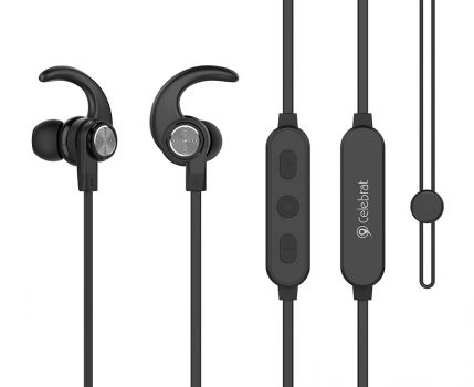 CELEBRAT Bluetooth earphones A7-BK, μικρόφωνο HD, magnetic, 10mm, μαύρα - Earphones - Bluetooth