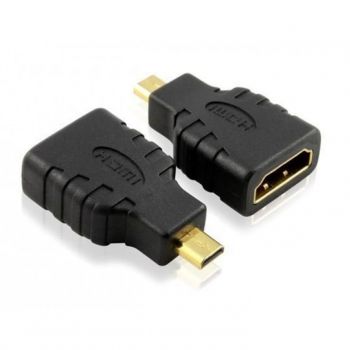 POWERTECH αντάπτορας HDMI θηλυκό σε HDMI Micro αρσενικό ADA-H002, μαύρος - Cables - Adapters