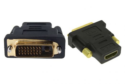 POWERTECH αντάπτορας HDMI θηλυκό σε DVI 24+1 αρσενικό ADA-H003, μαύρος - Cables - Adapters