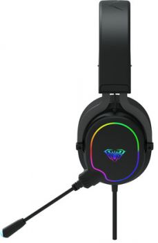 AULA gaming headset Wind F606, RGB, USB/3.5mm, 50mm, μαύρο - Περιφερειακά PC