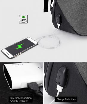 ARCTIC HUNTER τσάντα πλάτης B00193-BL με θήκη laptop 15.6, γκρι - Bags - Wallets