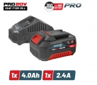 BORMANN Pro BBP9940 Starter Kit 20V, Μπαταρία 4.0Ah - Φορτιστής 2.4Α - Μπαταρίες