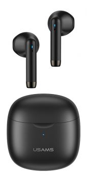 USAMS earphones IA04 με θήκη φόρτισης, True Wireless, μαύρα - Earphones - Bluetooth