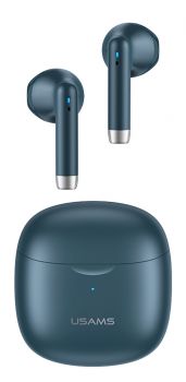 USAMS earphones IA04 με θήκη φόρτισης, True Wireless, μπλε - Earphones - Bluetooth