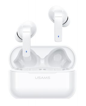USAMS earphones με θήκη φόρτισης LY06, True Wireless, ANC, λευκά - Earphones - Bluetooth