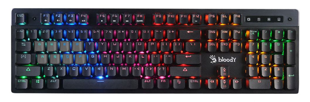 BLOODY gaming πληκτρολόγιο B500N, ενσύρματο, Mecha-Like Switch, μαύρο - Περιφερειακά PC