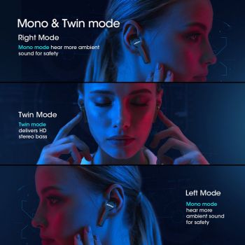MPOW earphones με θήκη φόρτισης M9 BH413A, True Wireless, μαύρα - Earphones - Bluetooth