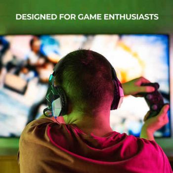 MPOW gaming headset BMBH414ADSD LED, multiplatform, 3.5mm, μαύρο-μπλε - Περιφερειακά PC