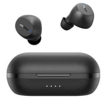 MPOW earphones M12 με θήκη φόρτισης, True Wireless, μαύρα - Earphones - Bluetooth