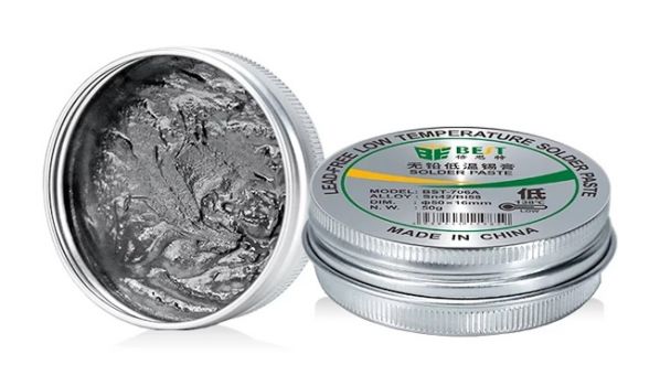 BEST πάστα συγκόλλησης BST-706A, lead-free, low temperature 138°, 50g - Heatguns/Hot glue tools - Soldering Iron