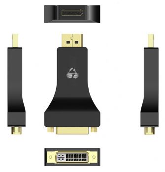 POWERTECH αντάπτορας DisplayPort σε DVI CAB-DP063, Passive, 4K, μαύρος - Cables - Adapters
