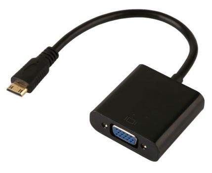 POWERTECH αντάπτορας HDMI Mini σε VGA CAB-H031, 0.20m, μαύρος - Cables - Adapters
