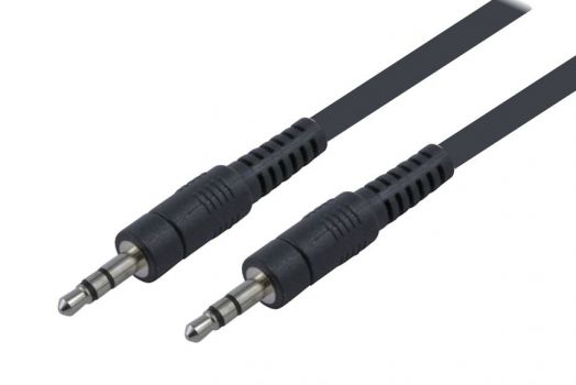 POWERTECH καλώδιο stereo 3.5mm CAB-J007, AUX, nickel plated, 3m, μαύρο - Cables - Adapters