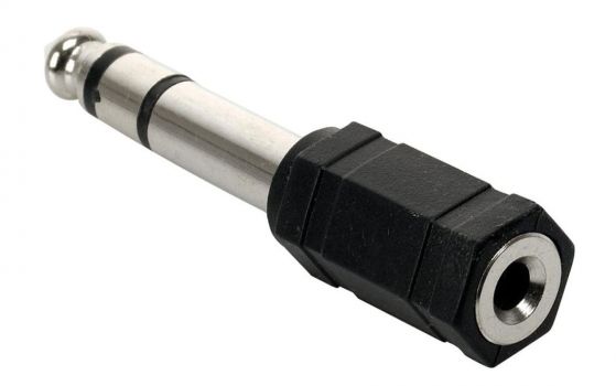 POWERTECH αντάπτορας stereo 3.5mm σε 6.35mm CAB-J018, μαύρος, 5τμχ - Cables - Adapters