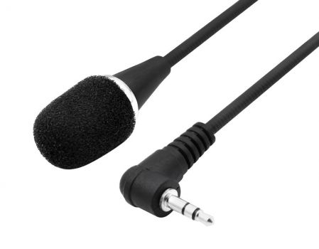 POWERTECH εύκαμπτο μικρόφωνο CAB-J042, 3.5mm, μαύρο - Περιφερειακά PC