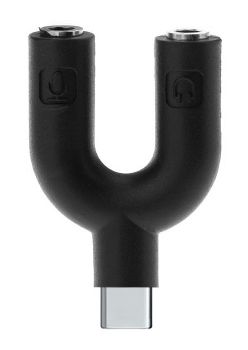 POWERTECH αντάπτορας USB Type-C σε 2x 3.5mm CAB-J052, μαύρος - Καλώδια
