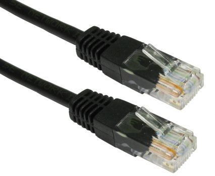POWERTECH καλώδιο UTP Cat 6e, CCA 24AWG, 0.5mm patch cord, 2m, μαύρο - Cables - Adapters