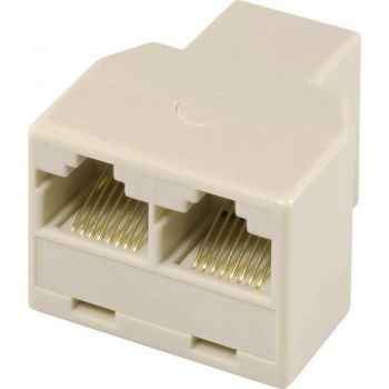POWERTECH Αντάπτορας RJ45 (F) σε 2x RJ45 (F) CAB-N128, λευκό - Cables - Adapters