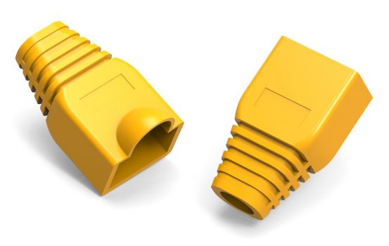 POWERTECH κάλυμμα για βύσμα δικτύου RJ45 CAB-N284 κίτρινο, 10τμχ - Cables - Adapters