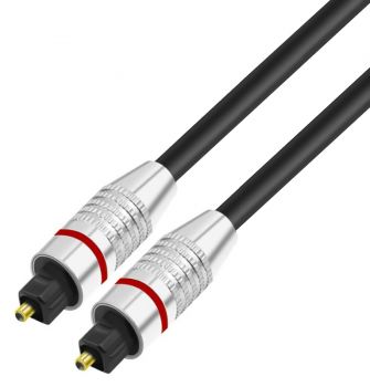 POWERTECH καλώδιο Toslink CAB-O007, OD 6.0mm, 3m, metal - Cables - Adapters