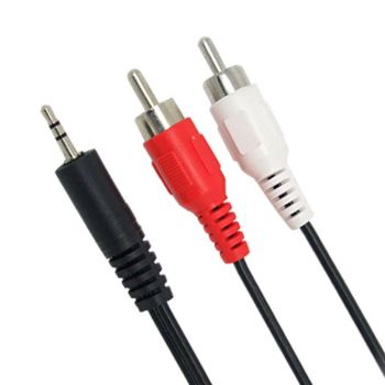 POWERTECH καλώδιο 3.5mm σε 2x RCA CAB-R007, 1.5m, μαύρο - Cables - Adapters