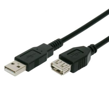 POWERTECH καλώδιο USB αρσενικό σε θηλυκό CAB-U011, copper, 1.5m, μαύρο - Cables - Adapters