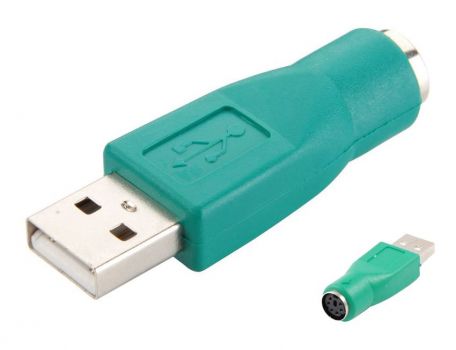 POWERTECH αντάπτορας USB 2.0 αρσενικό σε PS2 θηλυκό CAB-U020, πράσινος - Cables - Adapters
