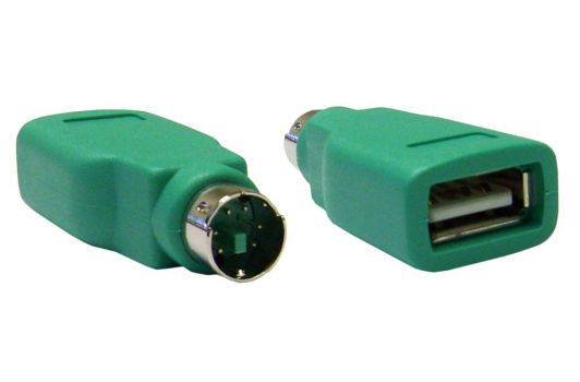 POWERTECH αντάπτορας USB 2.0 θηλυκό σε PS2 αρσενικό CAB-U021, πράσινος - Cables - Adapters