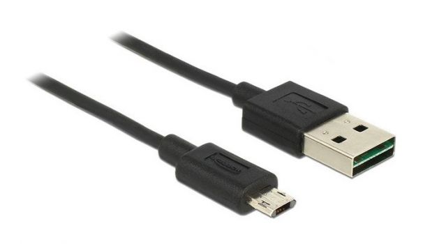 POWERTECH καλώδιο USB σε USB Micro CAB-U088, Dual Easy, 1m, μαύρο - Cables