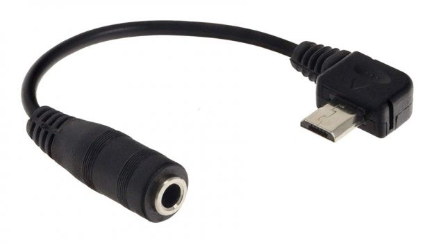 POWERTECH Αντάπτορας Micro USB 90° (M) σε 3.5mm 4pin (F) CAB-U128, 0.2m - Καλώδια