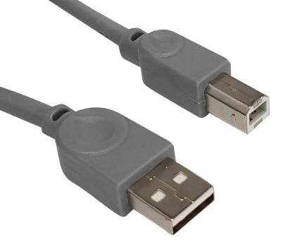 POWERTECH καλώδιο USB 2.0 σε USB Type Β CAB-U144, copper, 1.5m, γκρι - Cables - Adapters