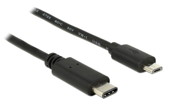 POWERTECH Καλώδιο USB Type-C σε USB Micro CAB-UC011, 1m, μαύρο - Καλώδια