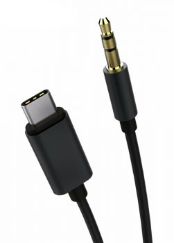 POWERTECH καλώδιο USB-C σε 3.5mm CAB-UC017, 1m, μαύρο - Cables