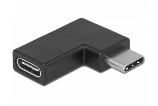 POWERTECH αντάπτορας USB-C αρσενικό σε θηλυκό CAB-UC027, 90°, μαύρος - Cables - Adapters