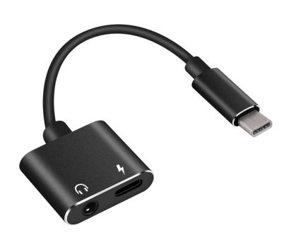 POWERTECH αντάπτορας USB-C σε USB-C & 3.5mm θηλυκό CAB-UC031, μαύρος - Cables - Adapters