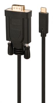POWERTECH καλώδιο USB Type-C σε VGA CAB-UC049, Full HD, 2m, μαύρο - Cables - Adapters