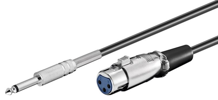 POWERTECH καλώδιο XLR θηλυκό σε 6.3mm αρσενικό CAB-V035, 5m, μαύρο - Cables - Adapters