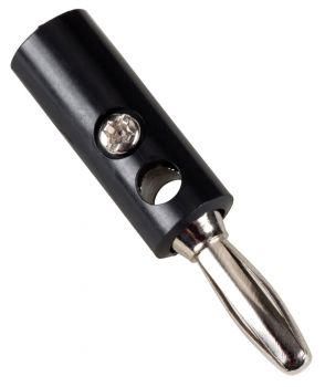 POWERTECH βύσμα μπανάνα plug CAB-V038, αρσενικό, 4.5mm, μαύρο, 4τμχ - Cables - Adapters