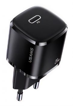 USAMS φορτιστής τοίχου US-CC124, USB Τype-C, 20W, μαύρος - Mobile chargers