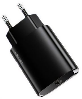 USAMS φορτιστής τοίχου US-CC131, 1x type-C, PD3.0 20W 3A, μαύρος - Φορτιστές κινητών
