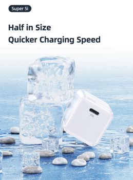 USAMS φορτιστής τοίχου T42, USB Τype-C, Super Si, PD QC 3.0, 25W, λευκός - Mobile chargers